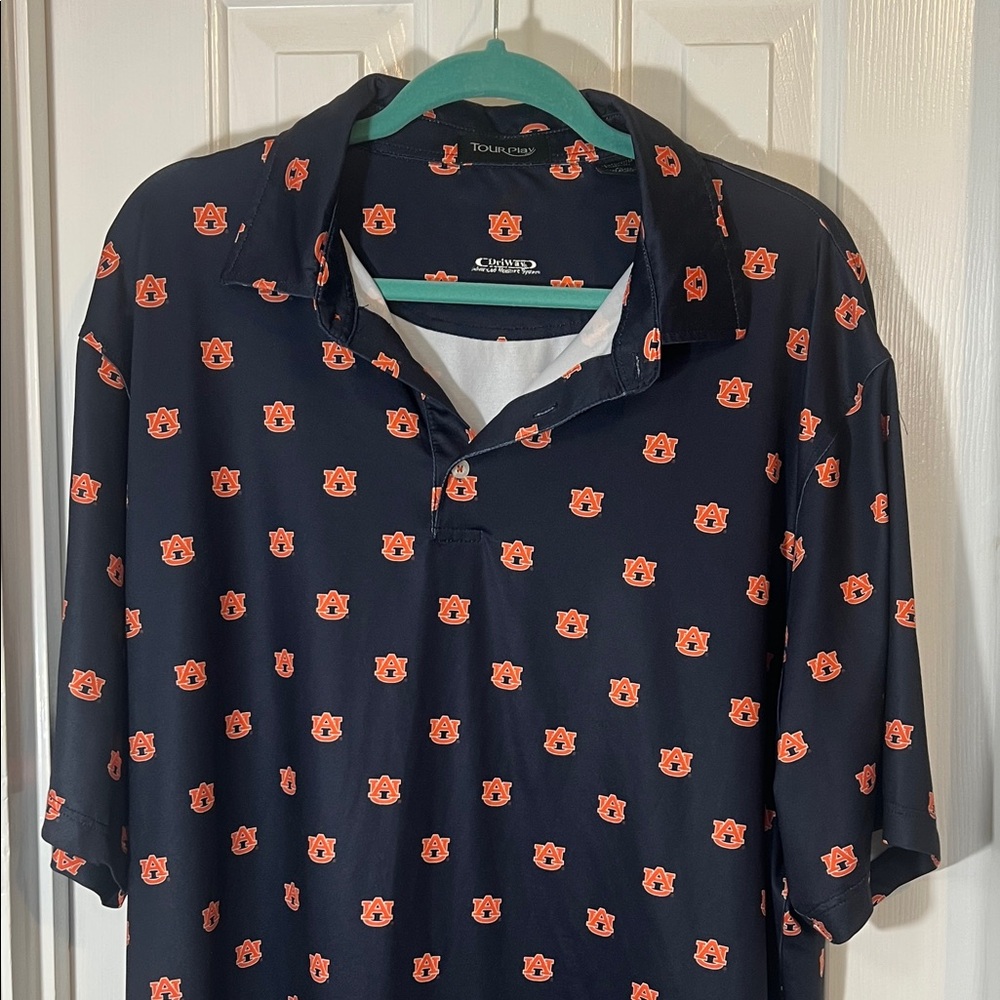 Tour Play Men's Navy Auburn Polo